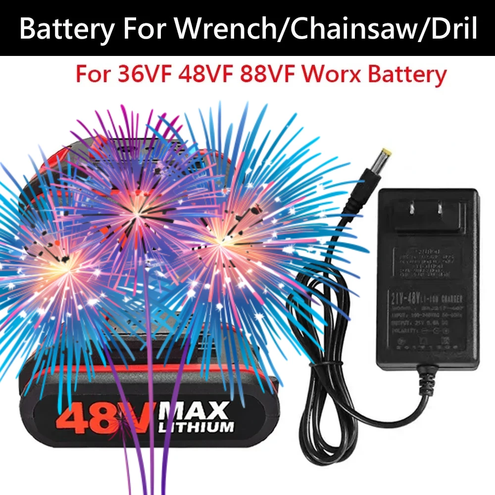 

For Worx Cordless Rechargeable Batteries Replacement Parts, Impact Drills, Electric Scissors Electric Saws 24V，48V，88V