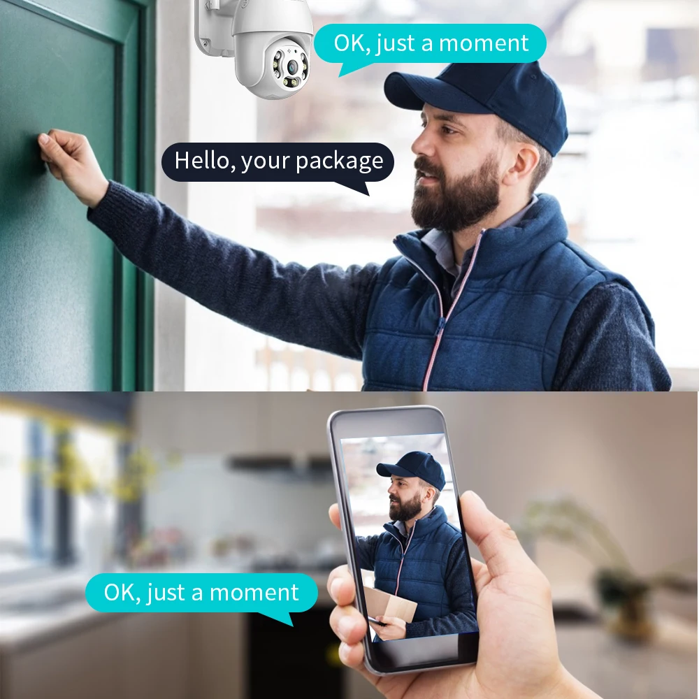 V380 Pro 2MP Surveillance Outdoor Wireless IP Camera Smart Home Two Ways AUDIO Waterproof WIFI Security CCTV Camera