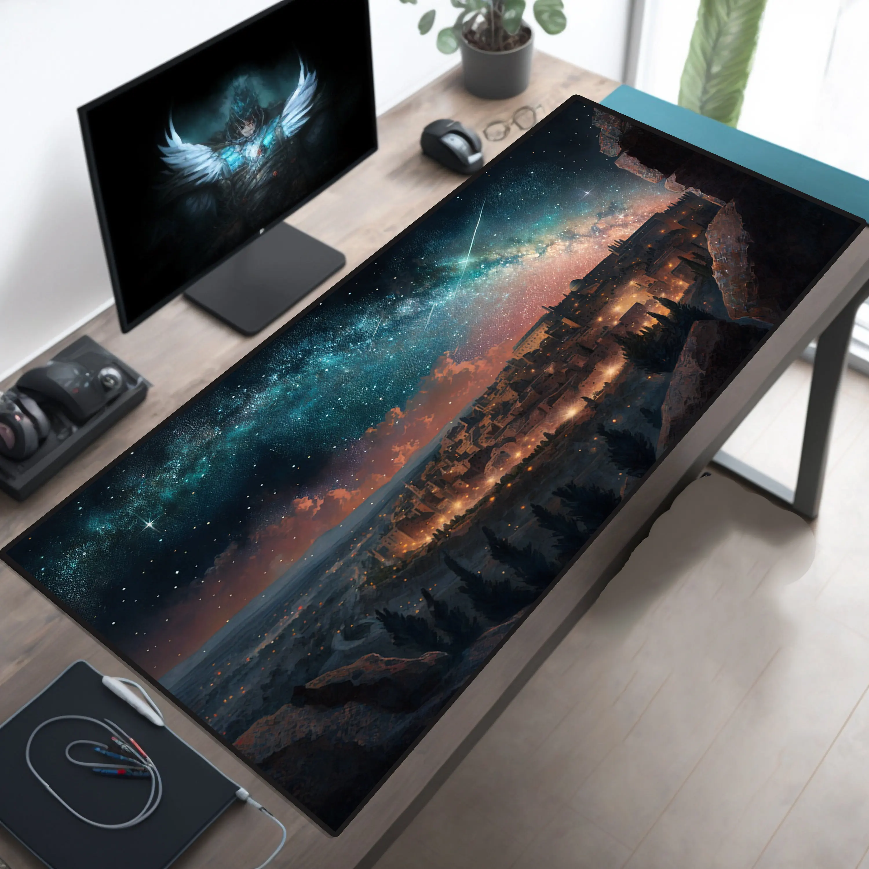 Kawaii Playmat Ancient  At Night Gaming Mousepad Laptop Office Accessories Computer Desk Mat Mouse Pad Gamer Keyboard Mouse Mats