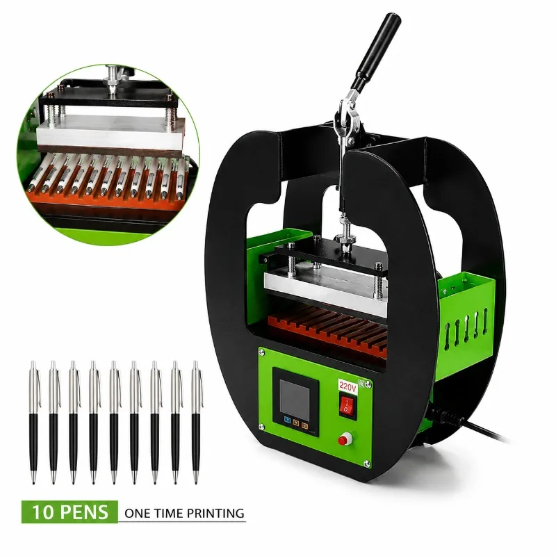 High Efficiency Pen Heat Press Machine 10 Pens Per Cycle Custom Logo Sublimation Printing Equipment for DIY and Small Business
