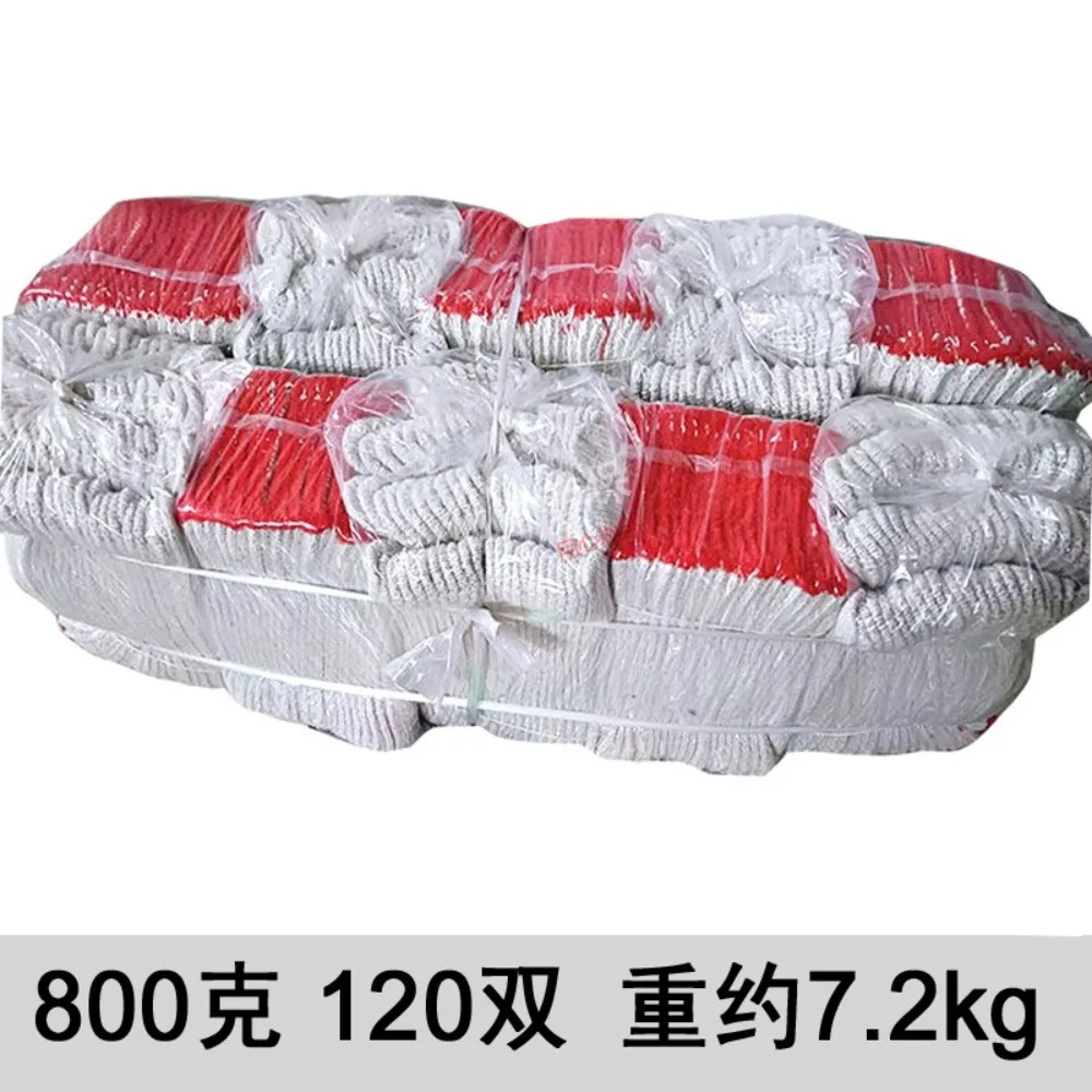 12 pairs/pack of 800g, roving gloves, thickened cotton thread gloves, labor insurance, construction gloves, work protection