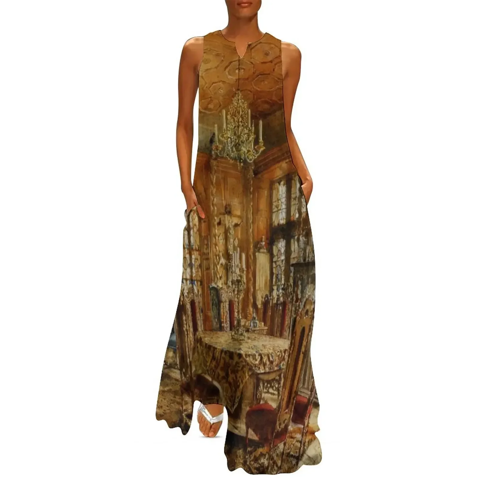 

Interior of Castle in Renaissance Style - Rudolf von Alt Long Dress Casual dresses Dress