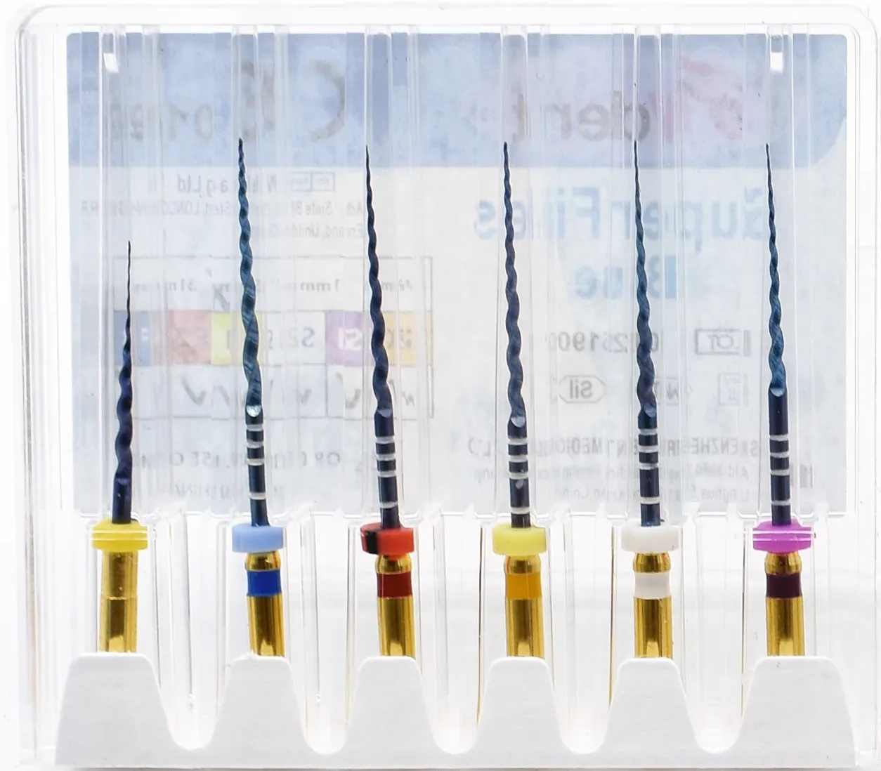 

Dental Rotary Super Files Blue Flexible Files Canal Files Nickel Titainium Instrument Use for Root Canal Odontologia