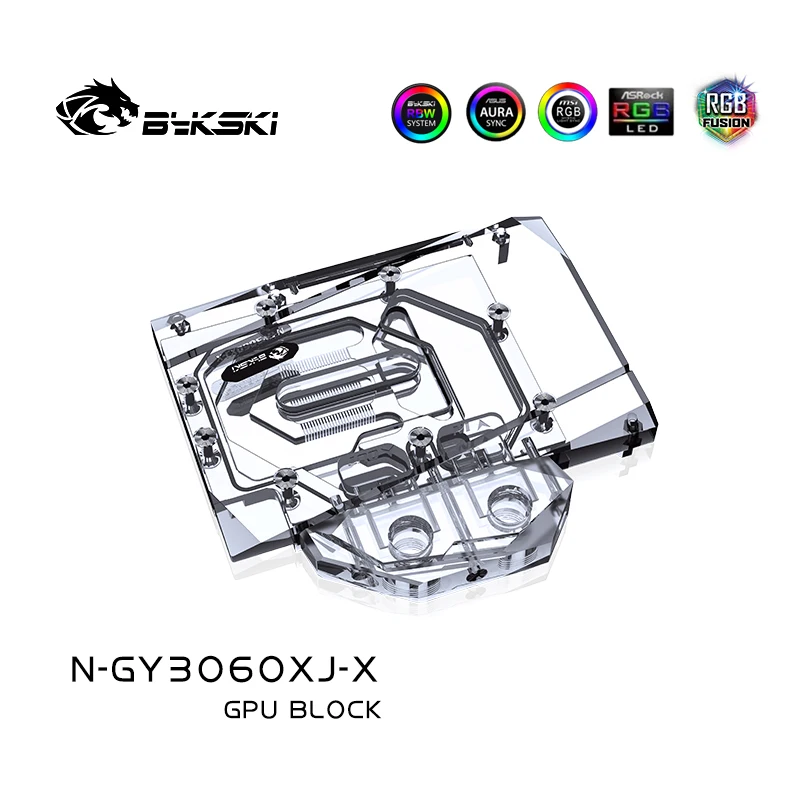 Imagem -02 - Uso do Bloco de Água de Bykski para a Revisão Dupla do oc de Páit Rtx 3060 Galax Rtx3060 Gpu Cartão Refrigerado Radiador de Cobre Coolling N-gy3060xj-x