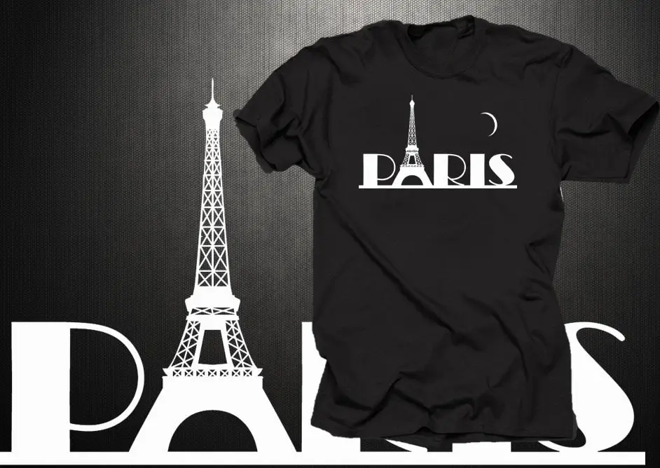 Paris Eiffel Tower France Fashion T Shirt Cotton Stylish Perfect