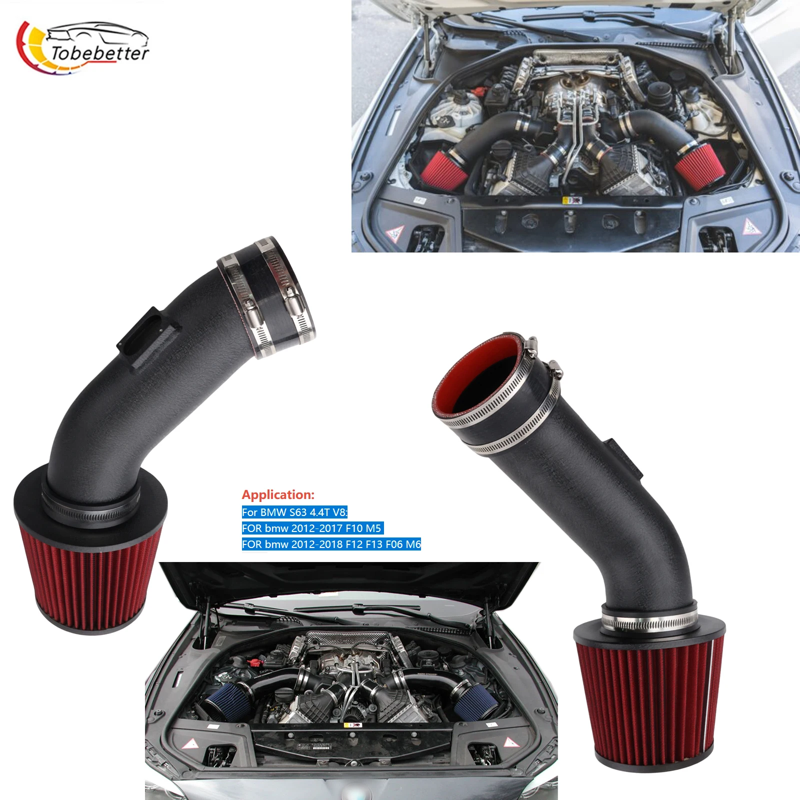 Turbo High-Flow Intake Kit For 2012-2018 BMW S63B44 F10/F12/F13 M5/M6 4.4L Twin-Turbo (4.4T)