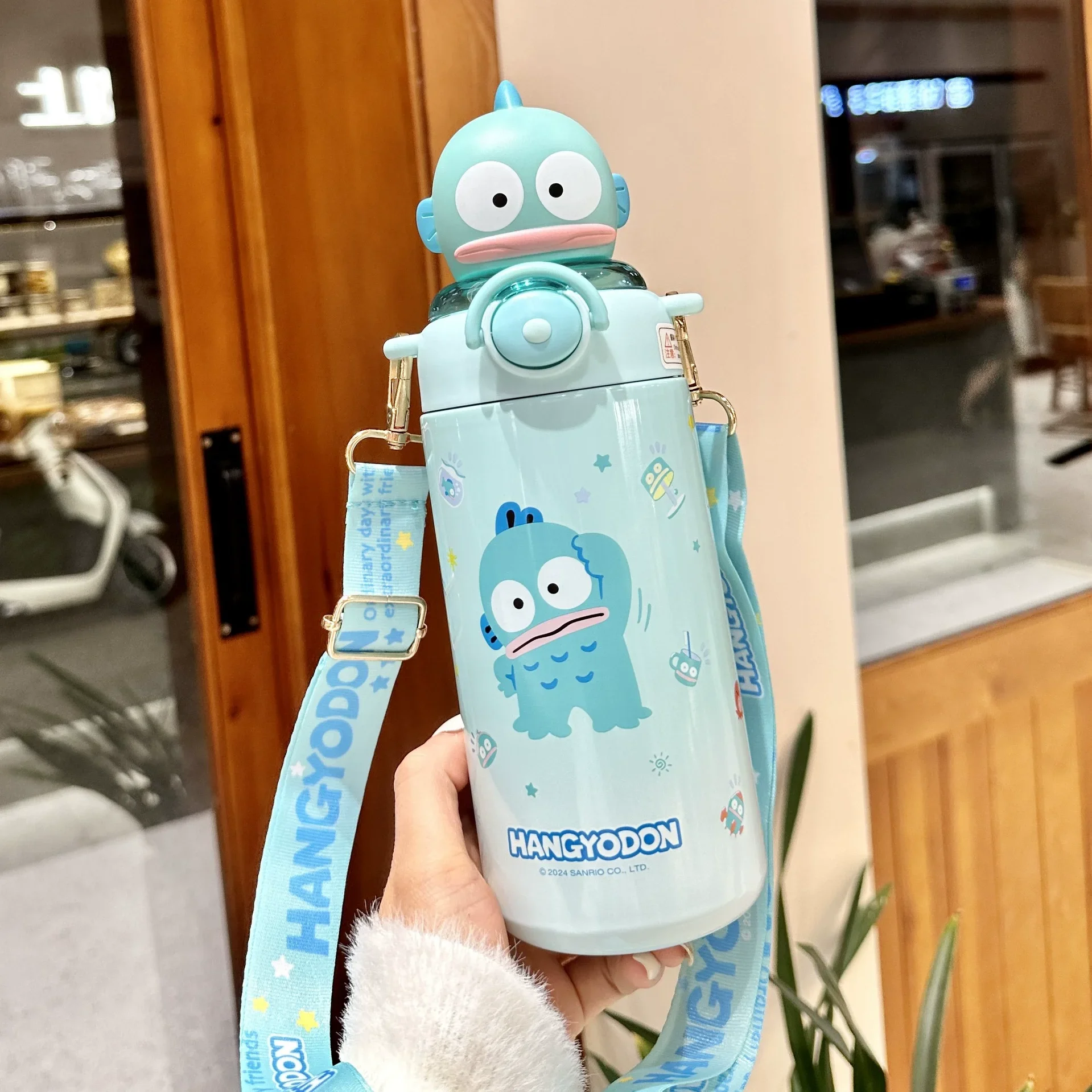 600 مللي سانريو كورومي كوب قارورة عازلة من القش مرحبا كيتي سينامورول لطيف زجاجة ماء الفولاذ المقاوم للصدأ معزول زجاجة 6 أنماط #6