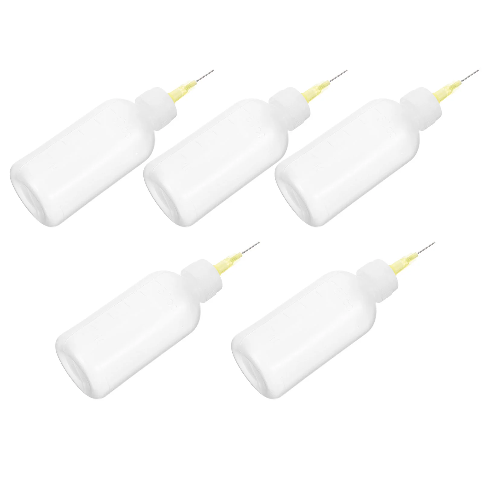 

5 Pcs Pottery Glaze Squeeze Bottle Pointed Bottles with Fine Tip Needle Dispenser White