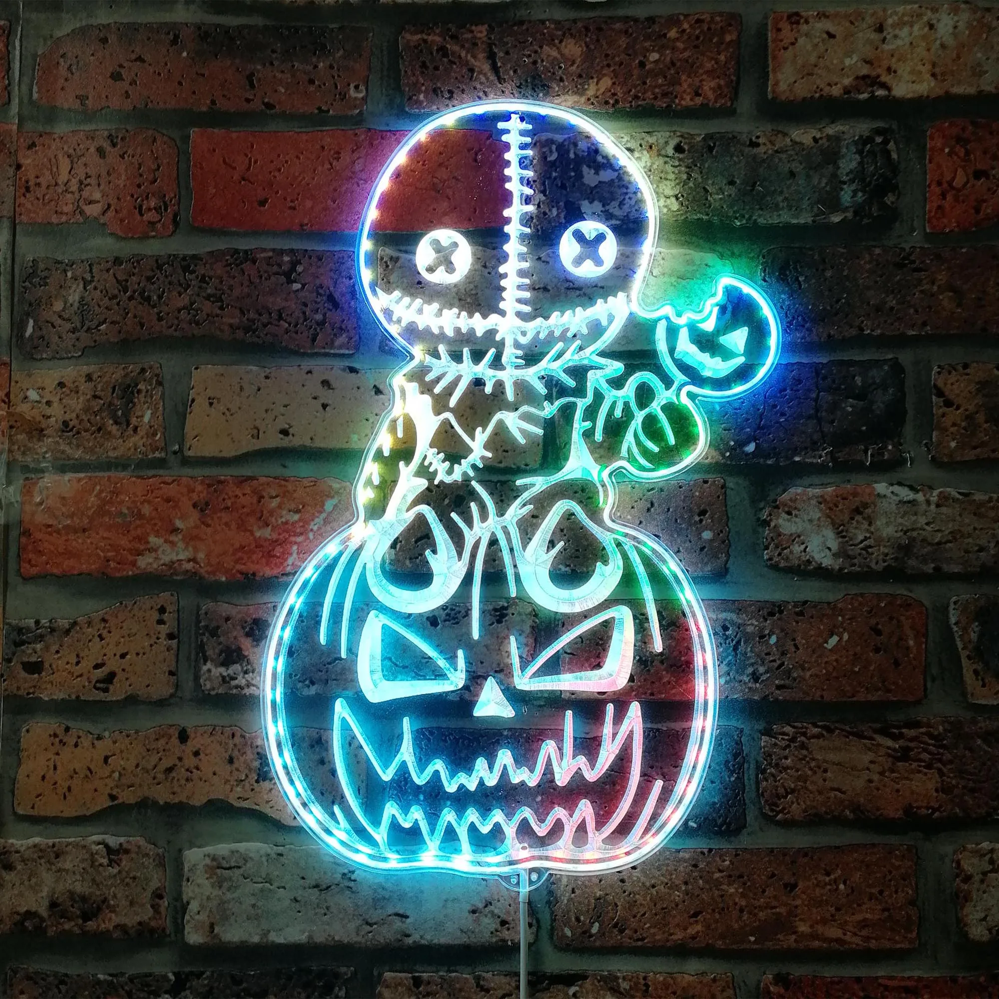 Spirit Halloween Sam Dynamic RGB Edge Lit LED Sign, Game Room Decor, Gaming Night Light