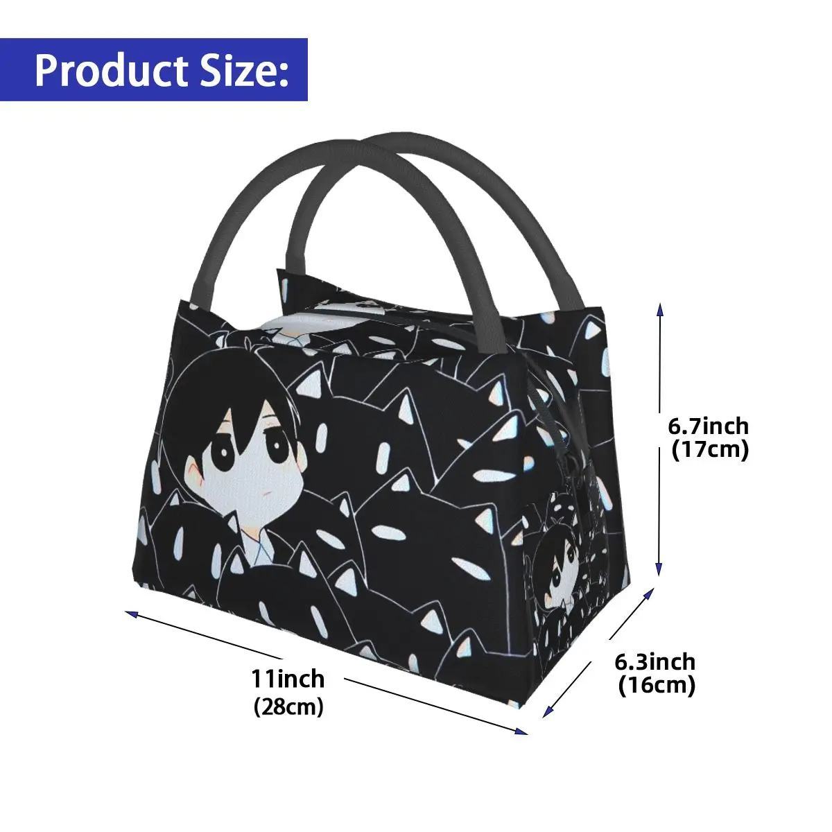 Omori Cat Mewo Animal Game Insulated Lunch Bag for School Picnic Storage Food Boxes Portable Container Cooler Thermal Lunch Box