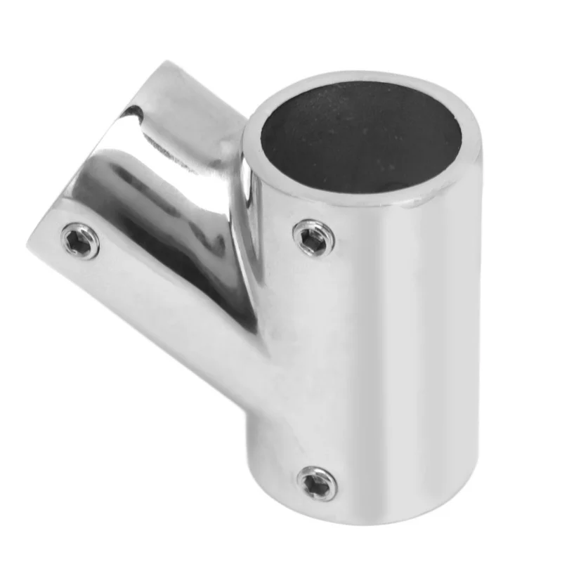 

Boat Tube Connector Handrail Hand Rail Fitting 60° 3 Way Stainless Steel AccessoryLeft Φ22mm (7/8in)