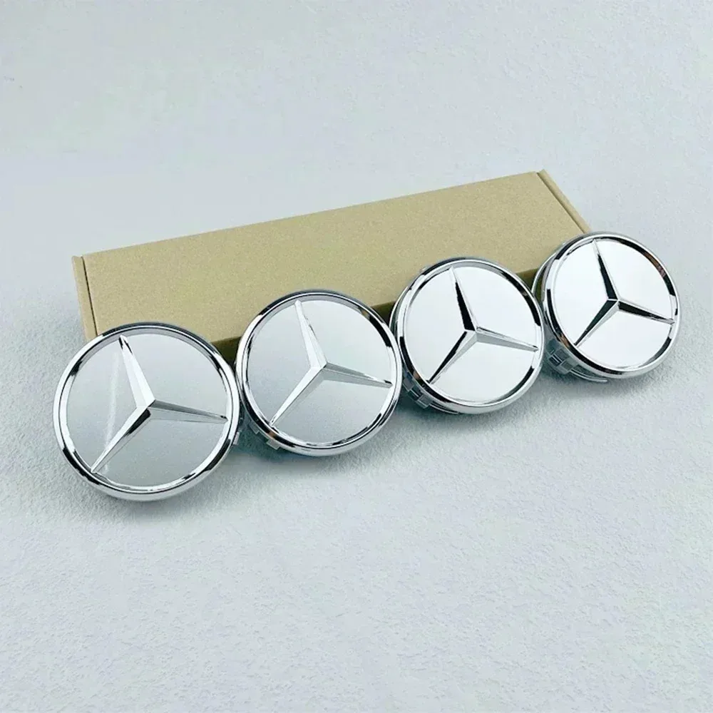 4 tapas centrales para llantas de coche de 75 mm para Mercedes Benz W204 205 A B C E S CLA CLK ML GLK GLA GLB GLC CLAS Accesorios