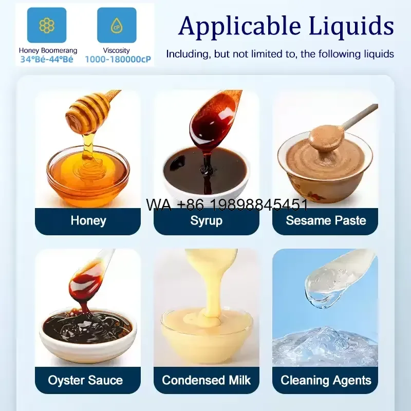 Wmwmnu for Honey Filling Small Digital Semi-Automatic Viscous Liquid Filler for Jars Bottles Case