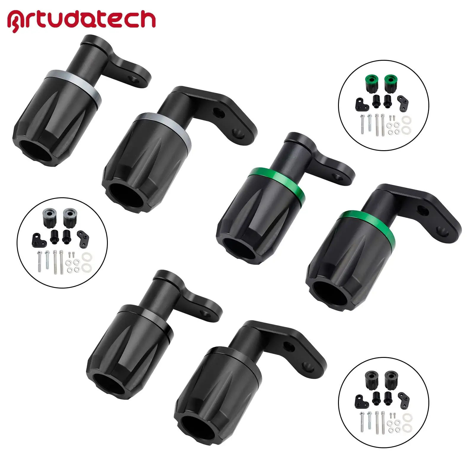

Aluminum Frame Crash Slider Protection Black for Kawasaki Zx-6R Zx 6R 2024-2025 Black