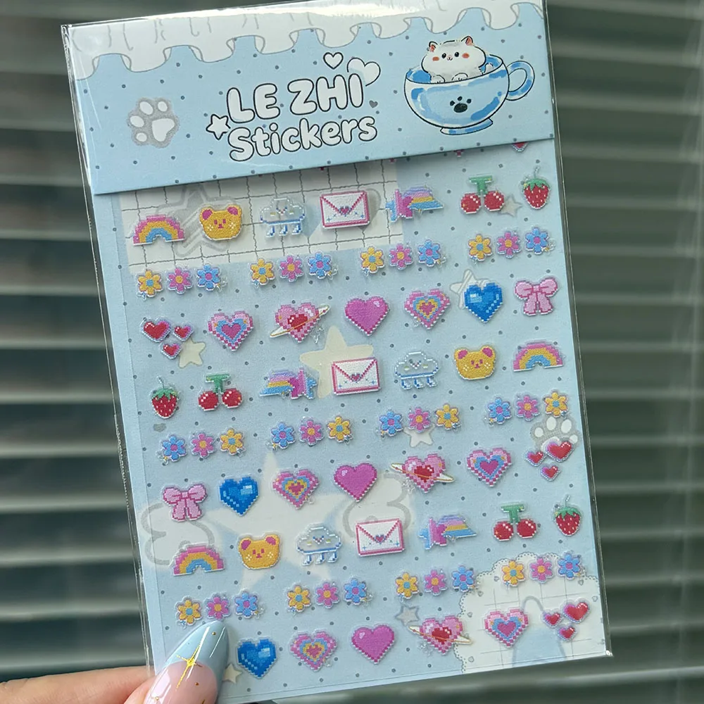 Cartoon Mini Sticker Tiny Pet Food Animal Bear Stickers Art Nail Sticker Decor DIY Notebook Scrapbook Planner Decals