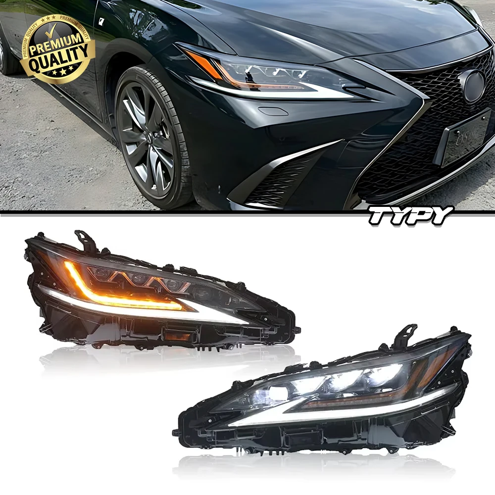 

Автомобильные фары для Lexus ES200 ES260 2018-2023, обновленные модифицированные светодиодные фары, динамические указатели поворота, автомобильные аксессуары DRL