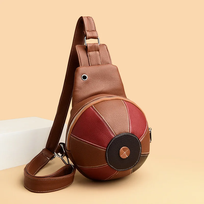 

Women's Outdoor Trendy Sling Bag - Stylish Hat-Shaped Patchwork Chest/Shoulder Bag Crossbody Bags for Women