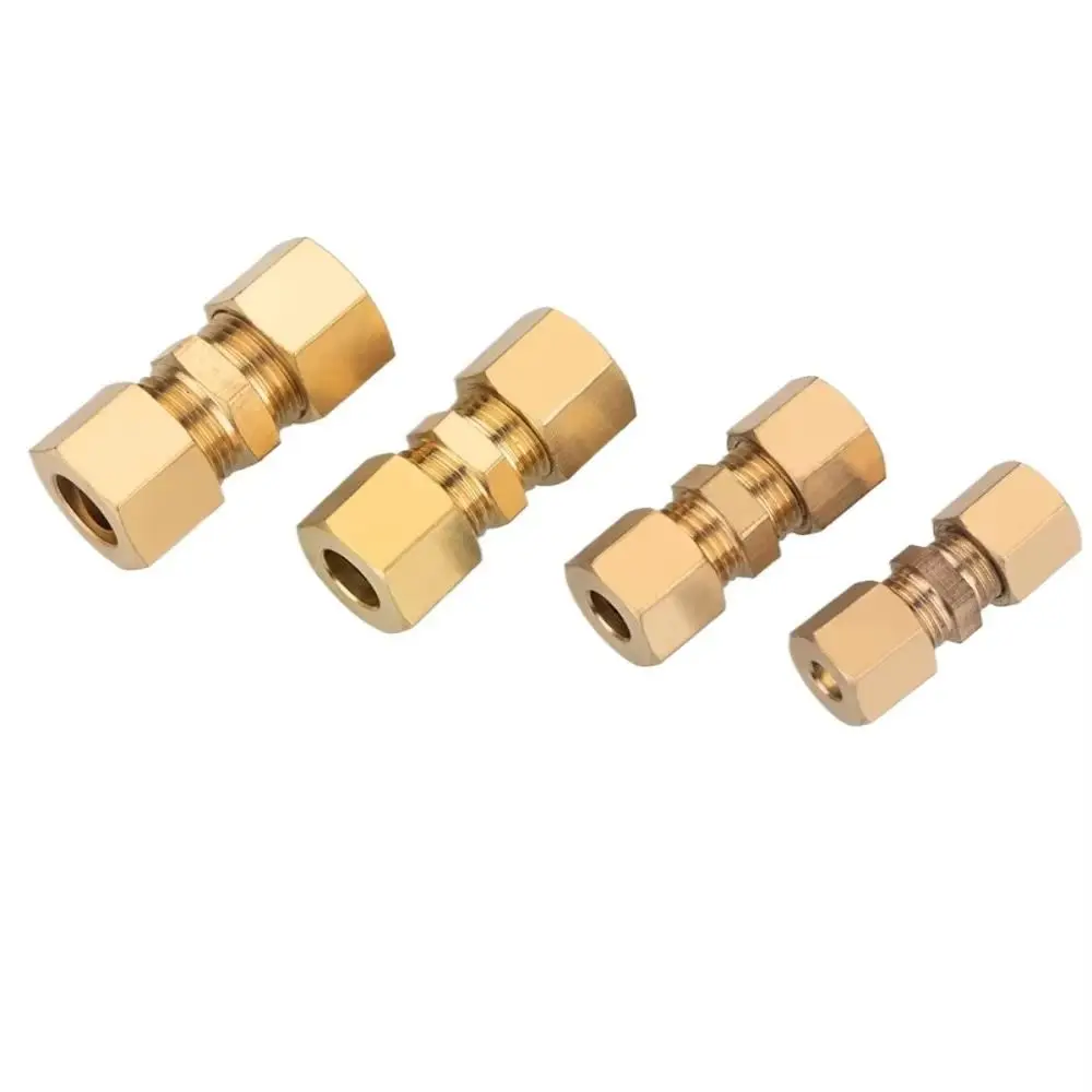 Coupling Brass Brass Compression Fitting Straight Multiple Sizes Straight Coupling Pipe Fitting Adapter
