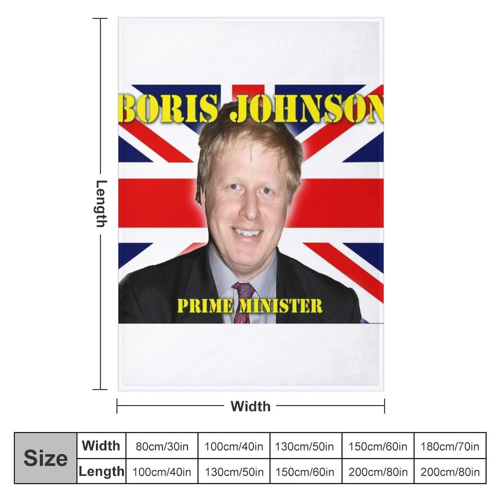 Boris Johnson Prime Minister Throw Blanket Fluffys Large Comforter Fluffy Softs Blankets