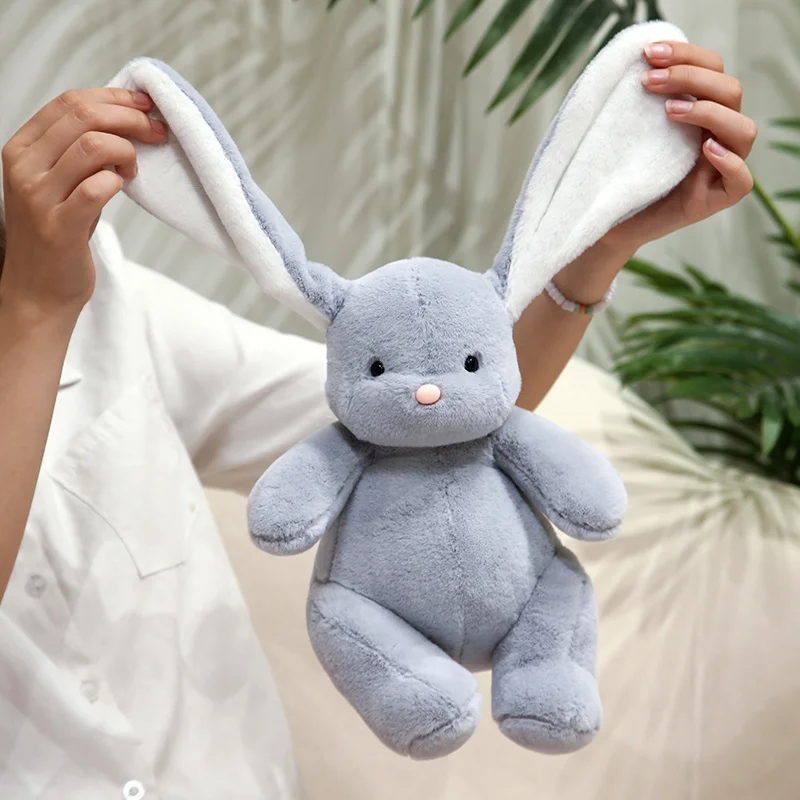 Elefante coelho brinquedos de pelúcia para crianças, animal de pelúcia macia sapos fofos brinquedo de bebê estilo nórdico kawaii presente de Natal 25cm