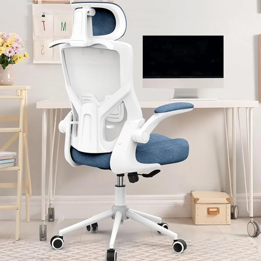 FOKESUN Ergonomic Office Chair, High Back Executive Task Computer Chairs With Coat Hanger & Lumbar Support,