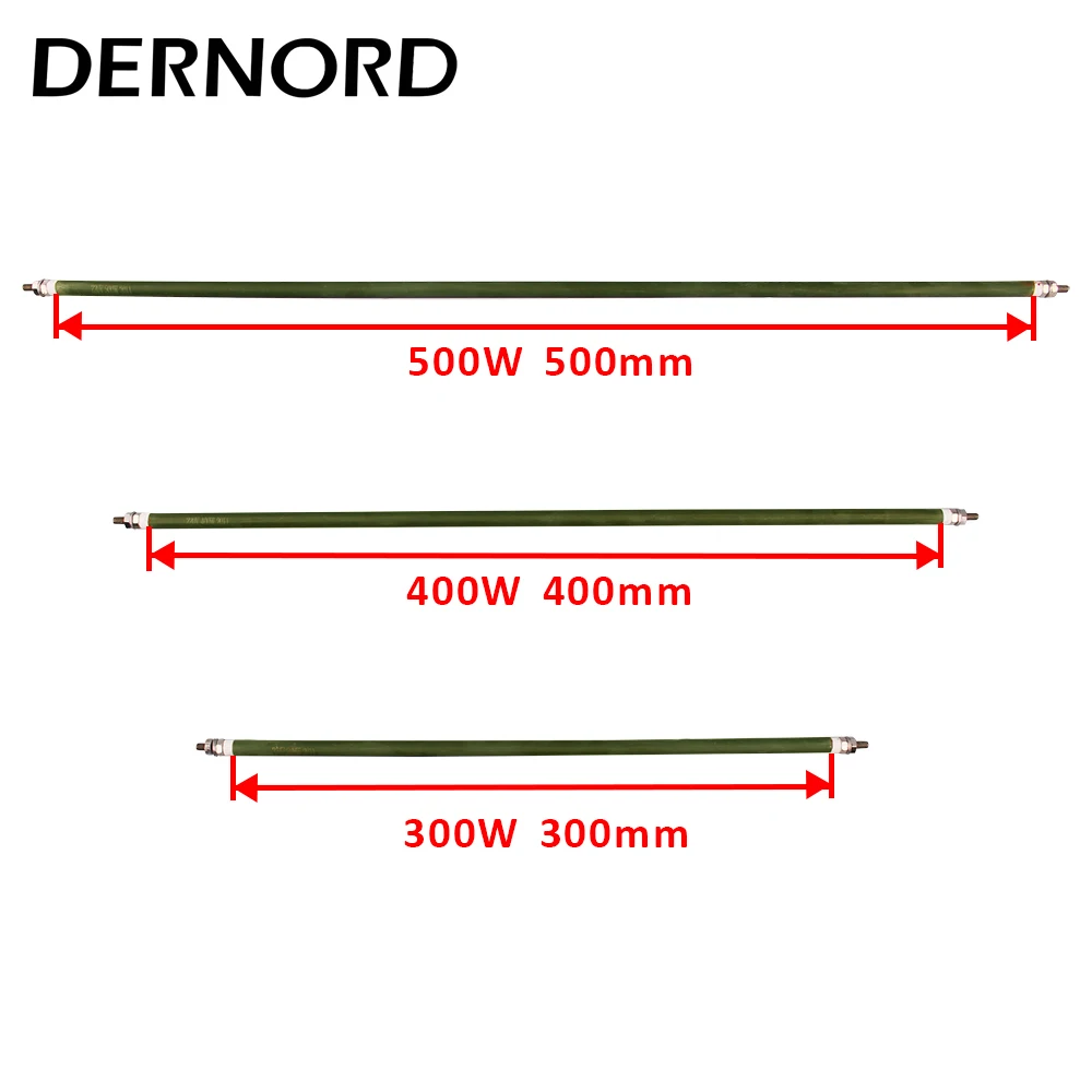 220v Elektrische Oven Recht Buisvormig Verwarmingselement 110v 8mm Lucht Reserveweerstand Flexibele Verwarming 300w 400w 500w DERNORD