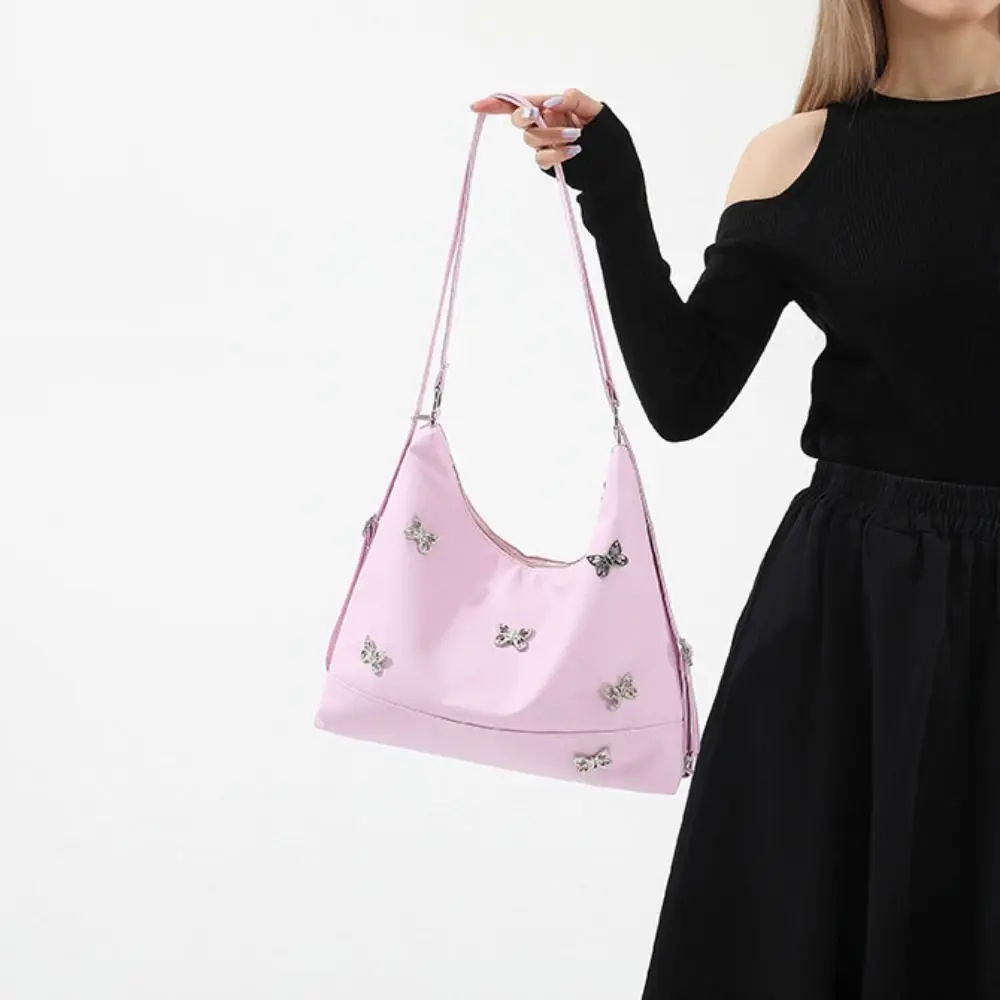 Y2K Schmetterling Umhängetasche Einkaufstasche Mama Tasche Große Kapazität Einkaufstasche Unterarm Tasche Aufbewahrungstasche Umhängetasche Streetwear