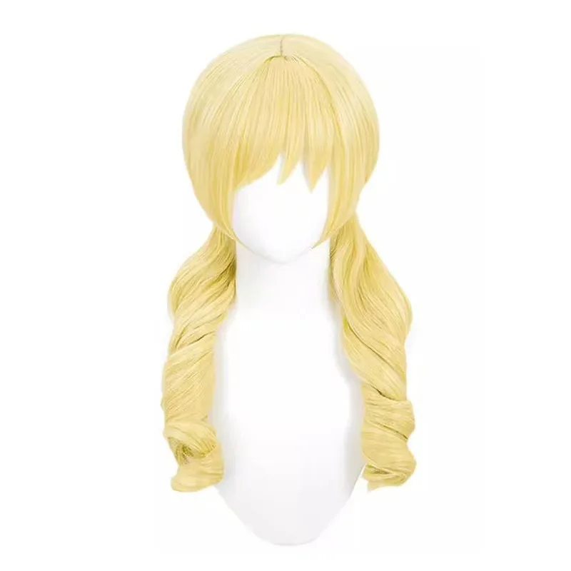 1 قطعة شعر مستعار ذهبي مجعد ذو ذيل مزدوج لفتاة أنيمي السحرية Puella Magi Madoka Magica Mami Tomoe #2