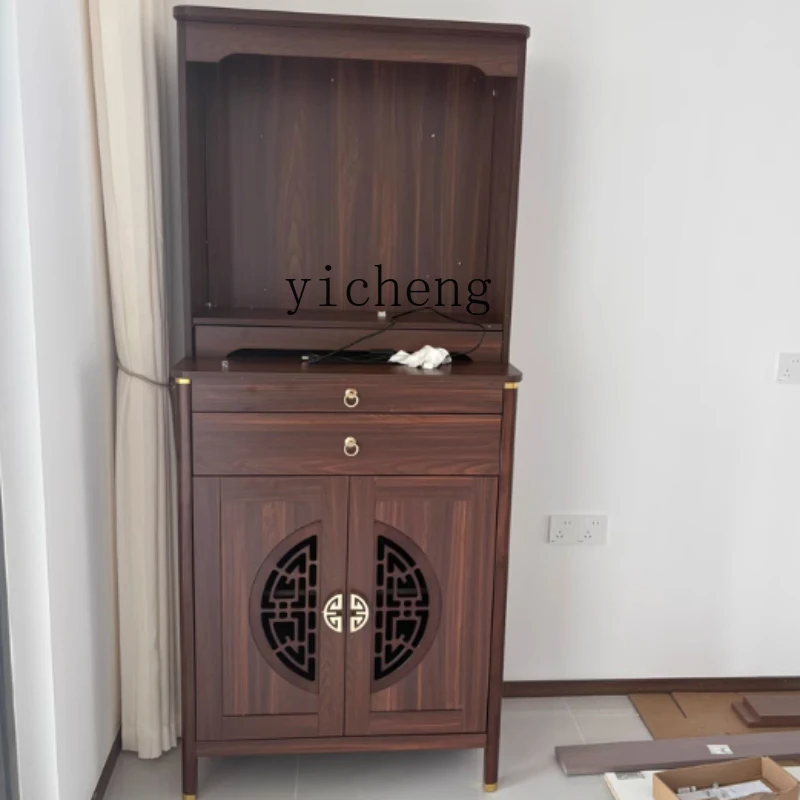 

ZC Solid Wood Tibetan Style Altar Three-Layer Household Incense Burner Table Simple Modern Buddha Cabinet