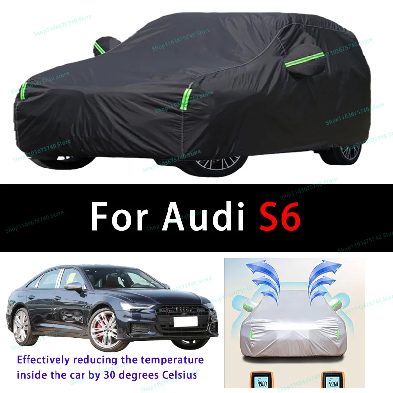 

For Audi S6 Summer Full Car Covers Outdoor Sun uv Protection Dust Cooling Protective Auto Protective Cover