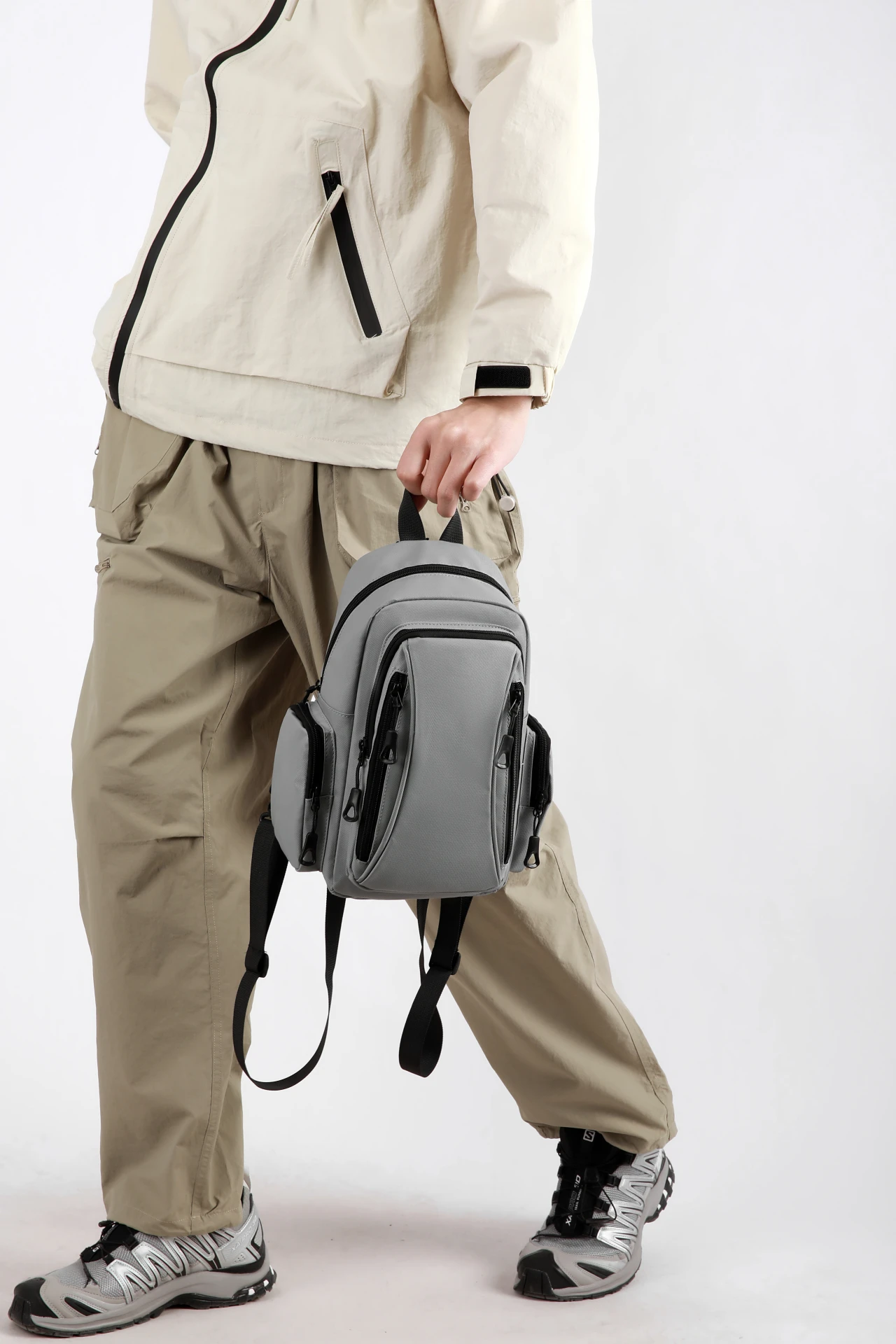 Multifunktionale Herren-Brusttasche Oxford Mini-Rucksack für Tägliches Pendeln Outdoor-Sport Reisen – Detail 6