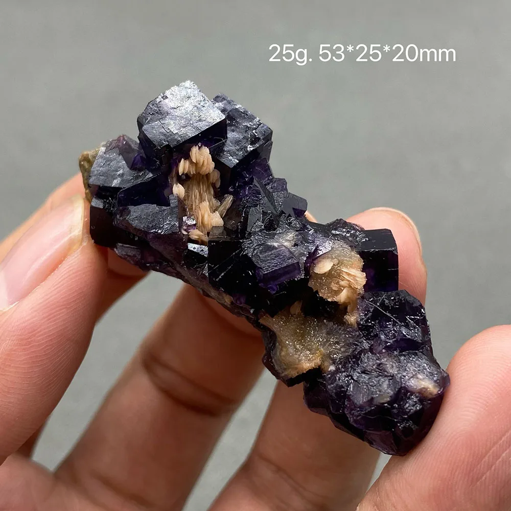 

100% Natural Purple Window Fluorite Crystal Raw Stone Specimen Collection from Anhui, China