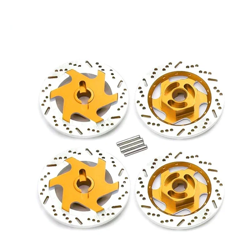 4 Stuks Metalen Remschijf Velg Doos Metalen Hex Adapter Voor 1/10 Sakura D4 Racing On-Road Rc auto Onderdelen