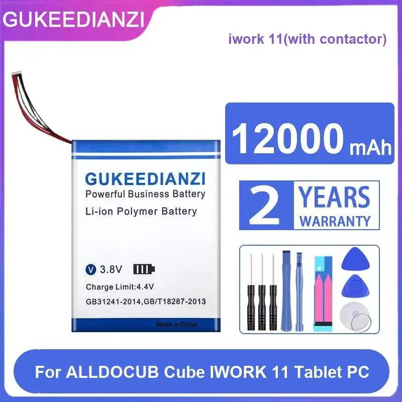 

12000mAh Tablet Battery High Performance Premium Replacement For Alldocub Cube Iwork 11 Tablet PC With Contactor