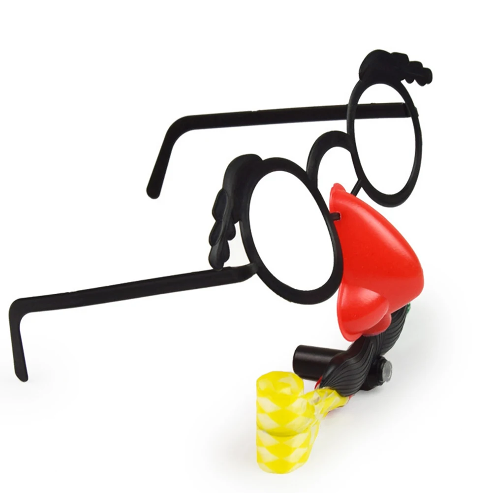 

12pcs Funny Mustache Eyebrow Glasses Prank Costume Blow Whistle Nose Disguise Party Accessory Halloween Cosplay Masquerade