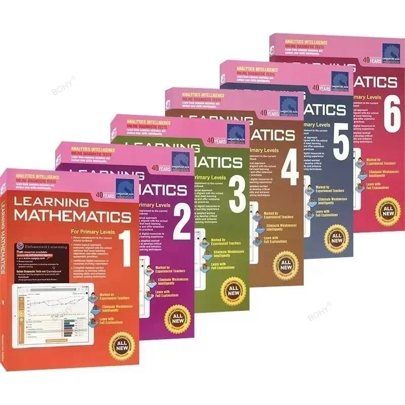 

Singapore Primary School Mathematic Textbook Fascicle SAP Learning Mathematics BookGrade 1-6/Kindergarten Child Learn Math Book