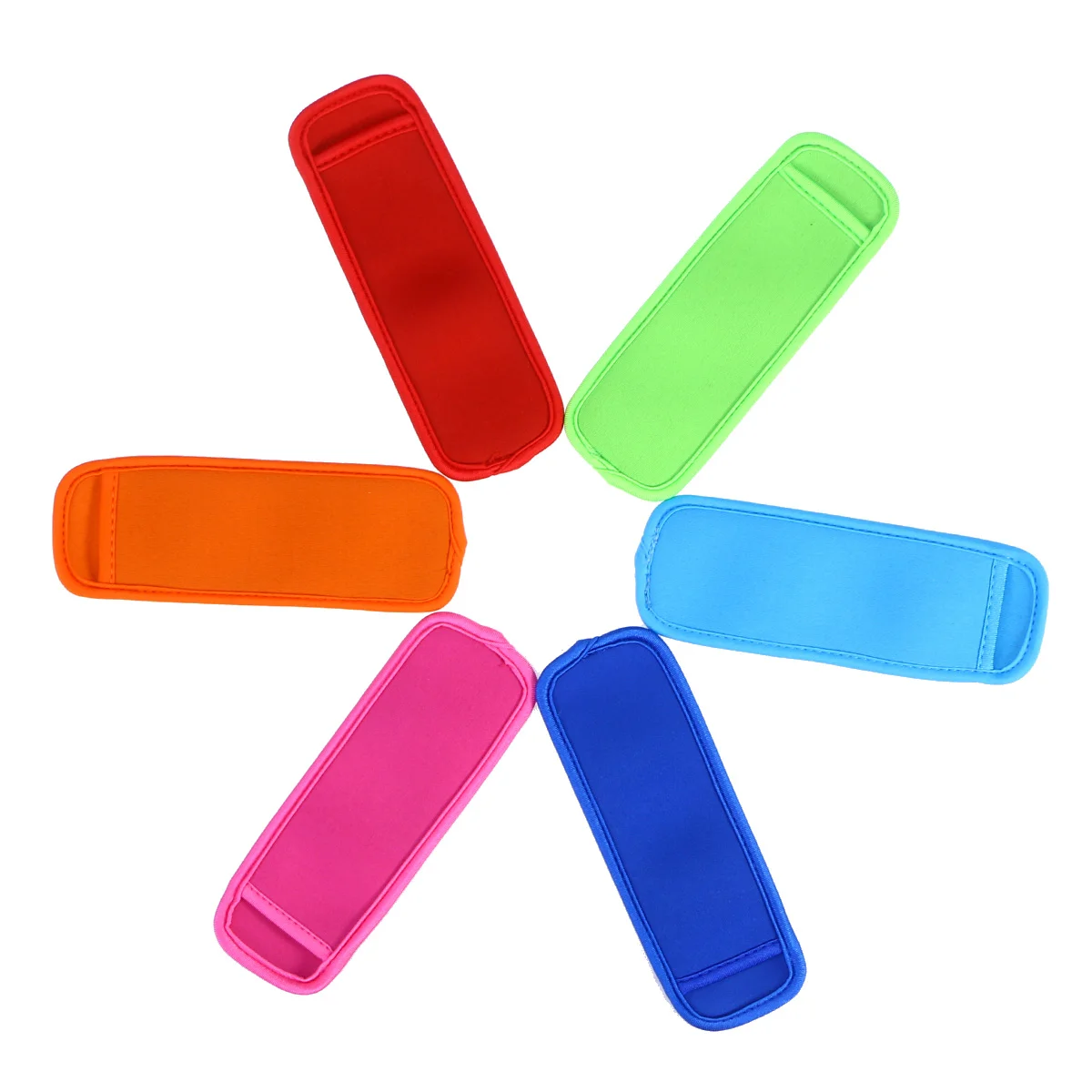 12pcs Neoprene Fabric Popsicle Holder Antifreezing Reusable Protective Ice Sleeves Bags (Random Color)