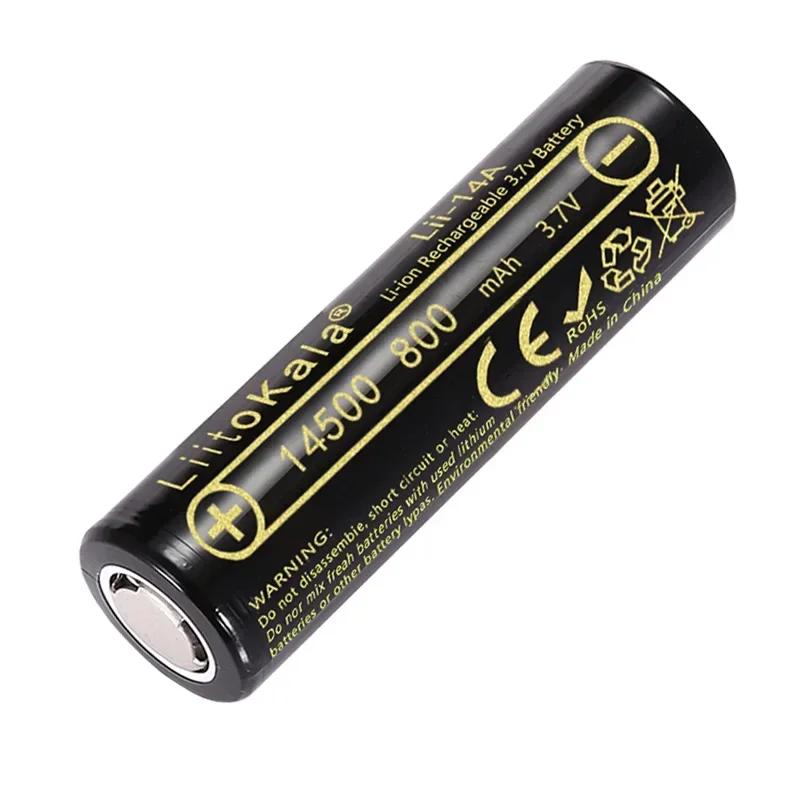 1-50pcs LiitoKala 14500 800mAh 3.7V Li-ion rechargeable battery for Remotely piloted aircraft Flashlight Electric toy Small fan
