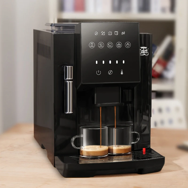 Home Use Bean to Cup Fully Automatic  Long Espresso Coffee Maker Machine With Steam Wand