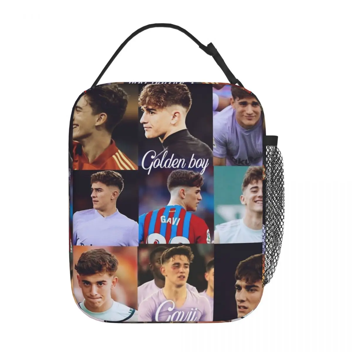 Pablo Gavi Sport Spain Football Insulated Lunch Bags Storage Food Box Reusable Cooler Thermal Lunch Boxes For Travel