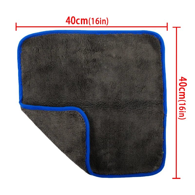 1200GSM Car Wash Towel Fast Drying 40x40cm  Micro Fiber Rags for High Water Absorption For  Car Washing