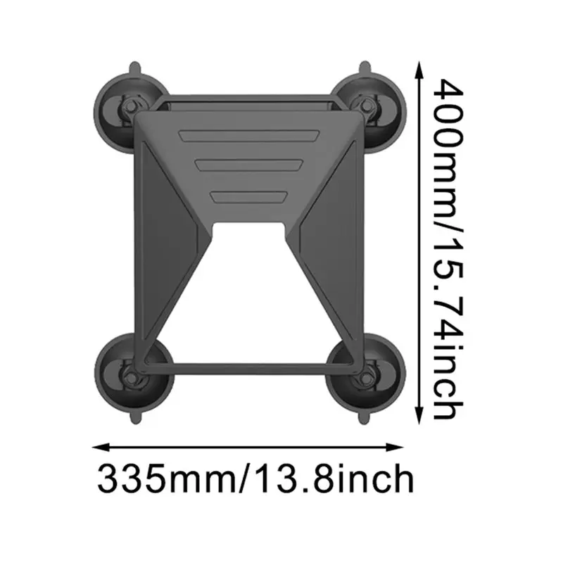 ABFU-أسود سيليكون الغطاء الواقي جبل عدة قابل للتعديل شفط كأس قوس ل Starlink Mini 1 قطعة