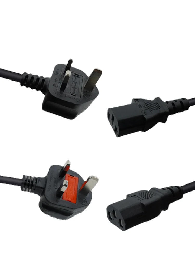 UK Plug Power Cord 1.8m 3m  Main Kettle IEC 320 C13 Power Extension Cable For PC Computer Monitor Printer 3D Printer TV