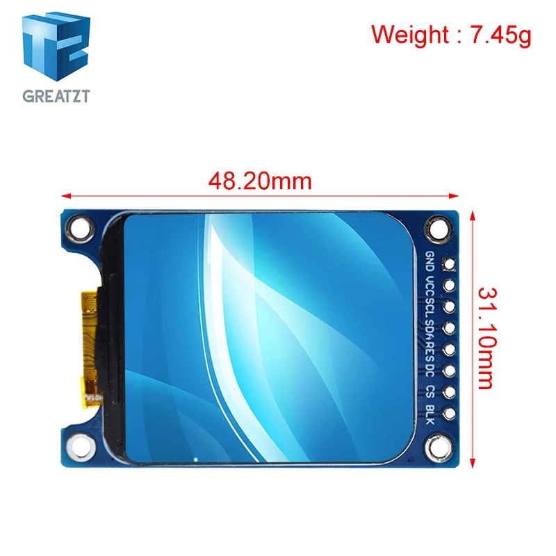 Módulo de pantalla TFT a Color de 1,69 pulgadas, pantalla LED LCD IPS HD, interfaz SPI de 240x280, controlador ST7789 para Arduino