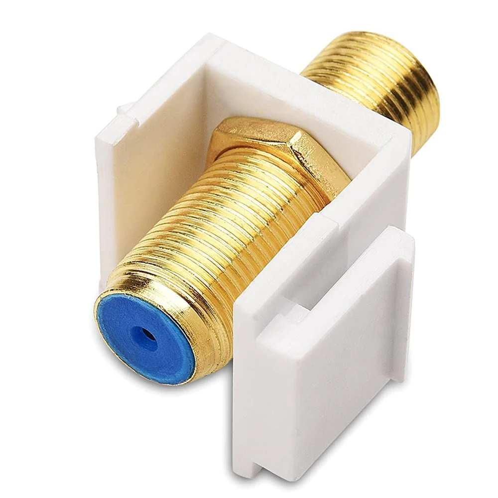 5er-Pack RG6 Keystone Jack Insert, Koaxial Keystone Jack Insert Gender Changer DY