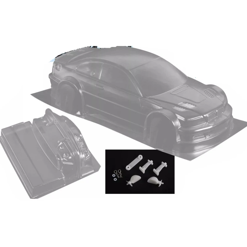 Carroceria RC Drift TC146 1/10 E46 M3 GTR (190mm de Largura) para Chassi de Carro RC (257mm de Distância entre Eixos) Tamiya Kyosho Yokomo Hsp Hpi mst