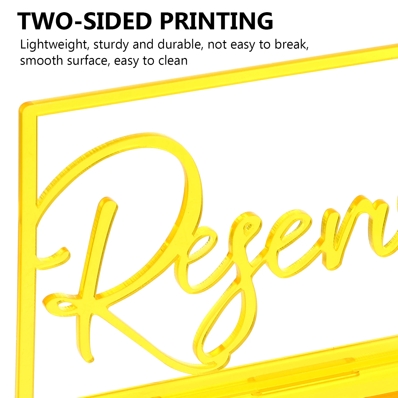 

6 Pcs Reserved Acrylic Reserved Table Signs Signs Tabletop Seating Decorative Restaurant Wedding Banquet Conference