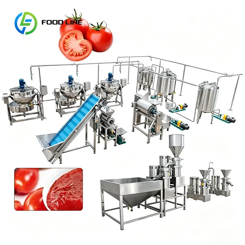 Tomato Paste Machine Tomato Sauce Processing Line Chili Paste Production System BBQ Sauce Customized
