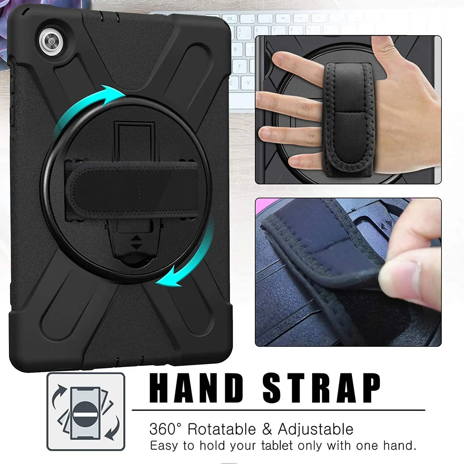 Imagem -03 - para Lenovo Tab M10 hd 10.1 Case Resistente à Prova de Choque Capa Tab M10 Tb-x605x X505f m8 8705f Kickstand Alça Ombro Case