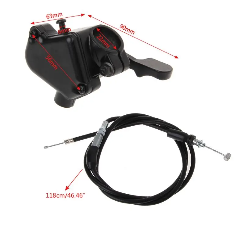 Throttle Lever Thumb Controller Accelerator Throttle Cable Assembly Fit for TaoTao ATV Quad Pit Bike